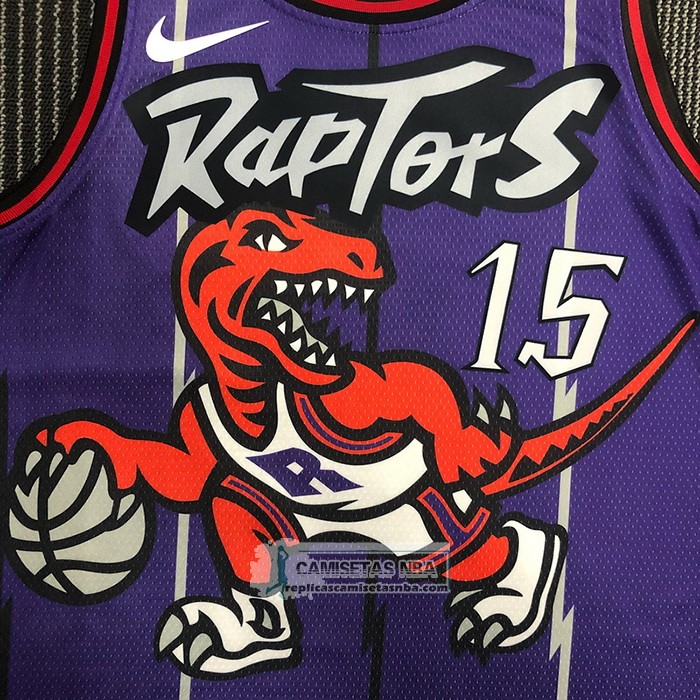 Camiseta Toronto Raptors Vince Carter NO 15 Classic Edition Violeta